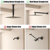BESy 12 Inch Rain Shower Head, 12" Square Rainfall &