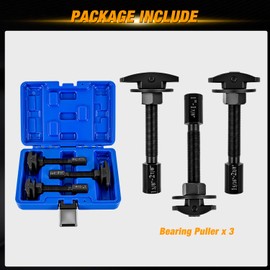 GOOACC 3PCS Rear Axle Bearing Puller Set, Axle Bearing Puller Removal Tool Kit with 3 Sizes 1" to 1-7/8", 1-5/16" to 2-3/8" & 1-3/8" to 2-7/8" Axle Wheel Bearing Removal Tools for Axles Bearings, Blue