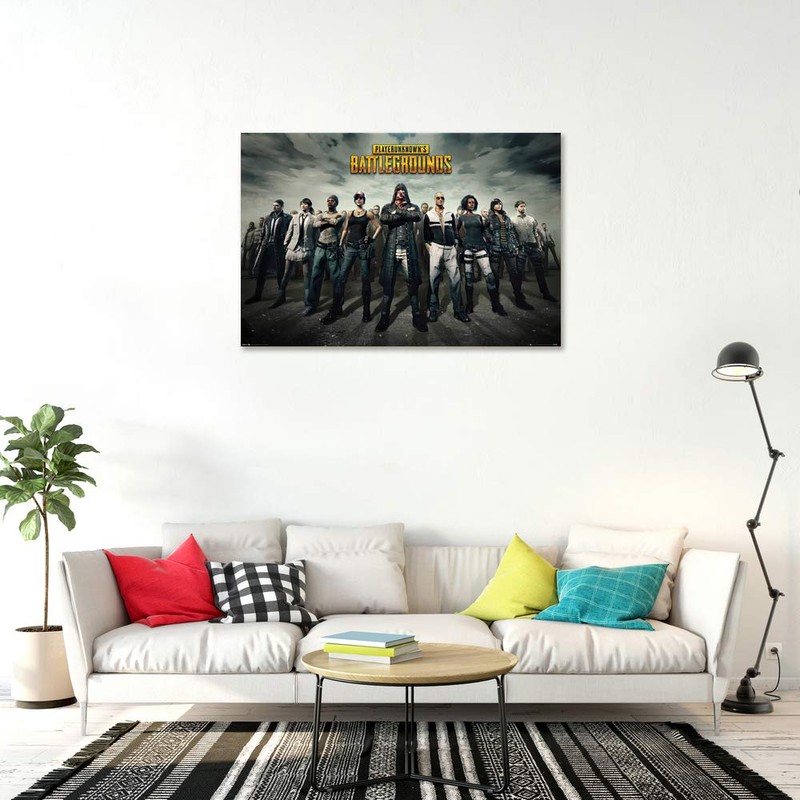 POSTER STOP ONLINE PUBG - Gaming Poster (Characters/Group) (Size 36"
