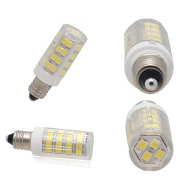 E11 LED Light Bulbs 4W(35W 40W Halogen Lamp Equivalent) Cool White 6000K for Home Ceiling Fan Lighting, T4 /T3 JD E11 Mini Candelabra Base,52LED 2835SMD,Pack of 4