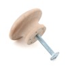 Silverline 6 Pack Round Wood Drawer Knob 1-1/2", Unfinished Cabinet