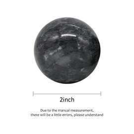 5,1 cm Baoding Bolas de mármol negro bola de piedra chino Salud Ejercicio Masaje bolas Chino Salud El estrés aliviar mano Baoding Bolas BS002