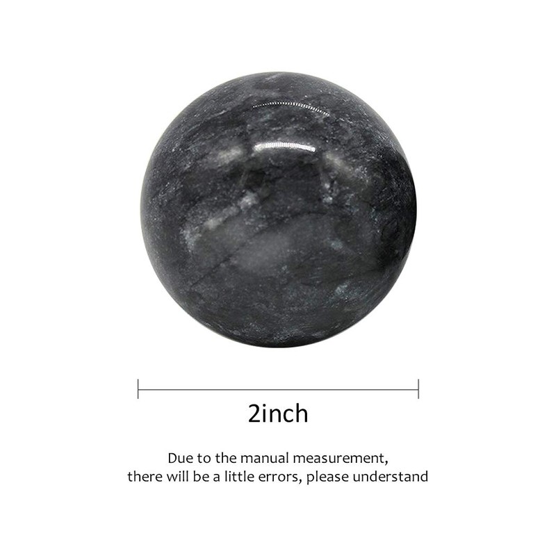5,1 cm Baoding Bolas de mármol negro bola de piedra chino