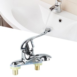 Bathroom Sink Faucet,Zinc Alloy 2 Hole Single Handle Hot and Cold Water Mixer Tap,Adjustable Water Temperature Centerset Lavatory Faucet for Home Hotel
