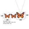 NEWEI Acrylic Monarch Necklace Earrings Charms Morpho Butterfly Jewelry Sets