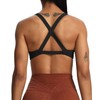 Aoxjox Women's Workout Sports Bras Fitness Backless Padded Satara Low