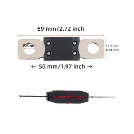 Vigor Source 200A, 32V, 4 Pack High Current ANM Fuses, Bolt-on, Slow Blow, Suitable for Cars, Trucks, Construction Vehicles, Buses, Caravans