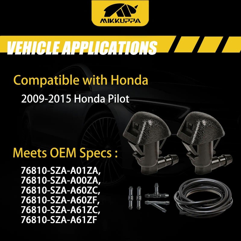 MIKKUPPA Front Windshield Washer Nozzles Kit Replacement for 2009-2015 Honda