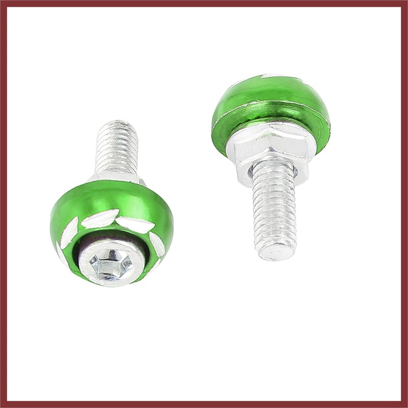 HEROFFIX 4pcs 6mm Metal Motorcycle License Plate Frame Bolt Screw
