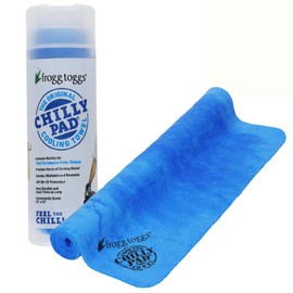 FROGG TOGGS Chilly Pad, Instant Cooling Towel, long lasting, reusable, Sports and Outdoors Neck Towel 33x13, Sky Blue