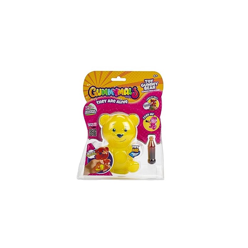 GUMMYMALS 700017673 Bear Yellow Toy, Colourful, Talla única