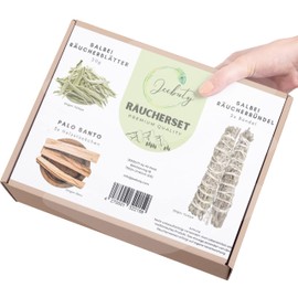 JEEBUTY Premium Smoking Set, Palo Santo Incense Wood, Sage Incense Bundles, Sage Incense Leaves Loose, Sage, Incense