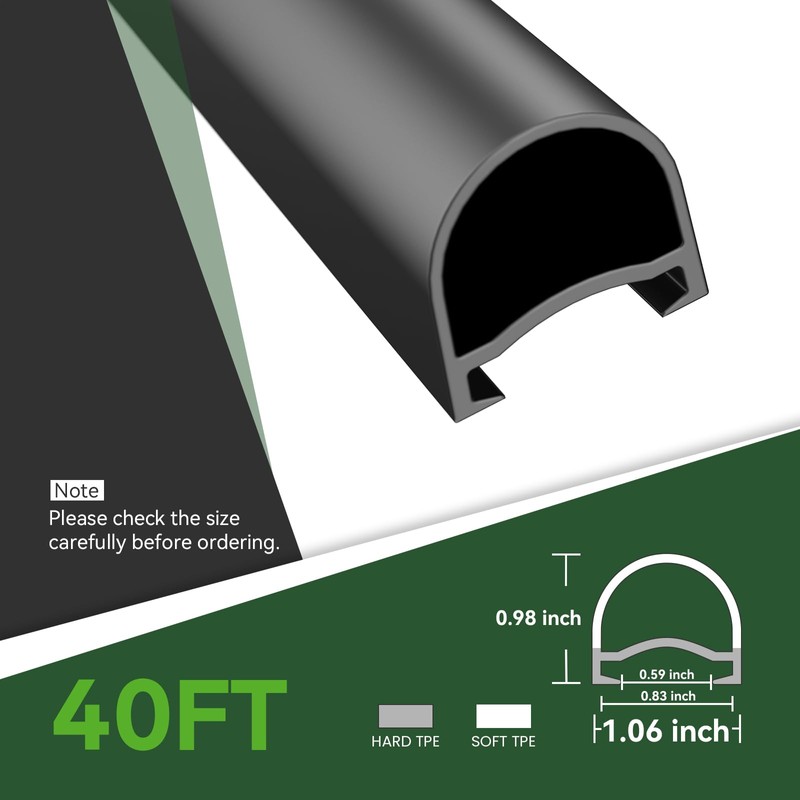RVGUARD 40FT RV Slide Out Seal, Waterproof RV Seal Replacement