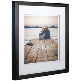 Malden International Designs Black 8x10/11x14 Bevel Matted Photo Frame