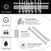 PATIKIL M6 x 80mm Flat Head Socket Cap Screws, 10