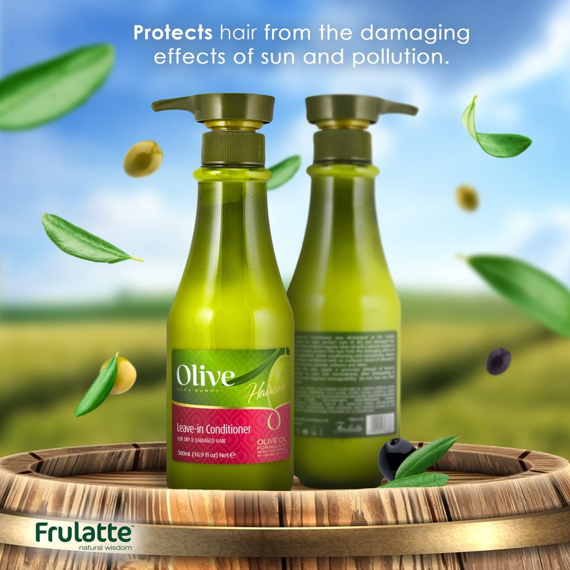Frulatte Natural Olive Oil Leave In Conditioner & Detangler, Enriched