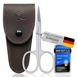 Solingen Tijeras - Tijeras para cutícula Alemania - Hoja curva, Tijeras para uñas Alemania - Pedicura Kit de belleza para uñas, cejas, pestañas, piel 