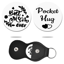 Mom Gifts for Birthday Christmas Wedding Day Mother Gifts for Women Best Mom Ever Keychain Accessories Mom Pocket Hug Token Mother Keepsake Gift Souvenir for Mom Appreciation Mothers Day Gift Ideas