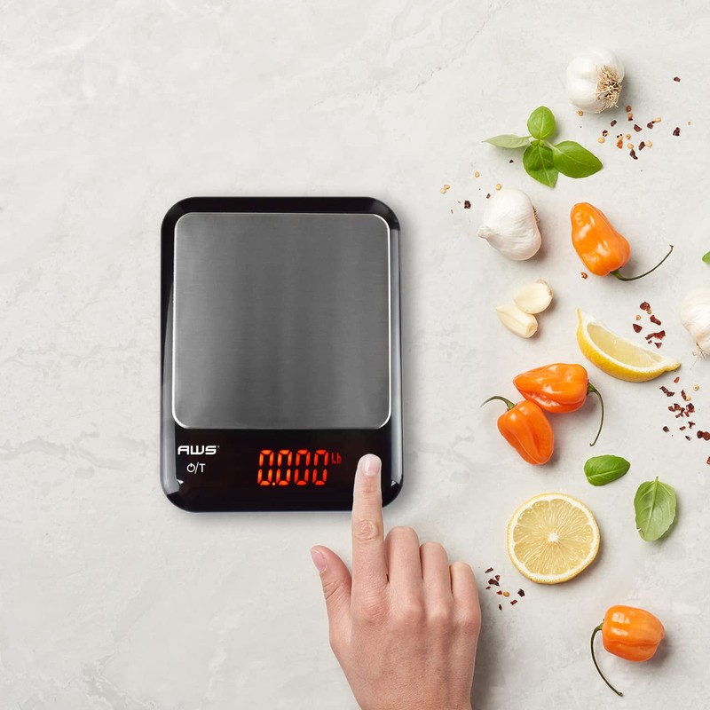 American Weigh Scales KF-KG USB Rechargeable Kitchen Scale with Cover