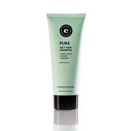 COCUNAT - Pure Shampoo for Oily Hair - Stronger, Fuller and Greaseless Hair - Sulfate Free Removes Toxins - Non Stinging - 200 ml