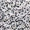 700 Pcs 6mm White Letter Cube Beads Bulk A-Z Craft
