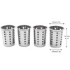 WUPYI 4-Hole Stainless Steel Flatware Cylinder Holder Commercial Flatware Silverware