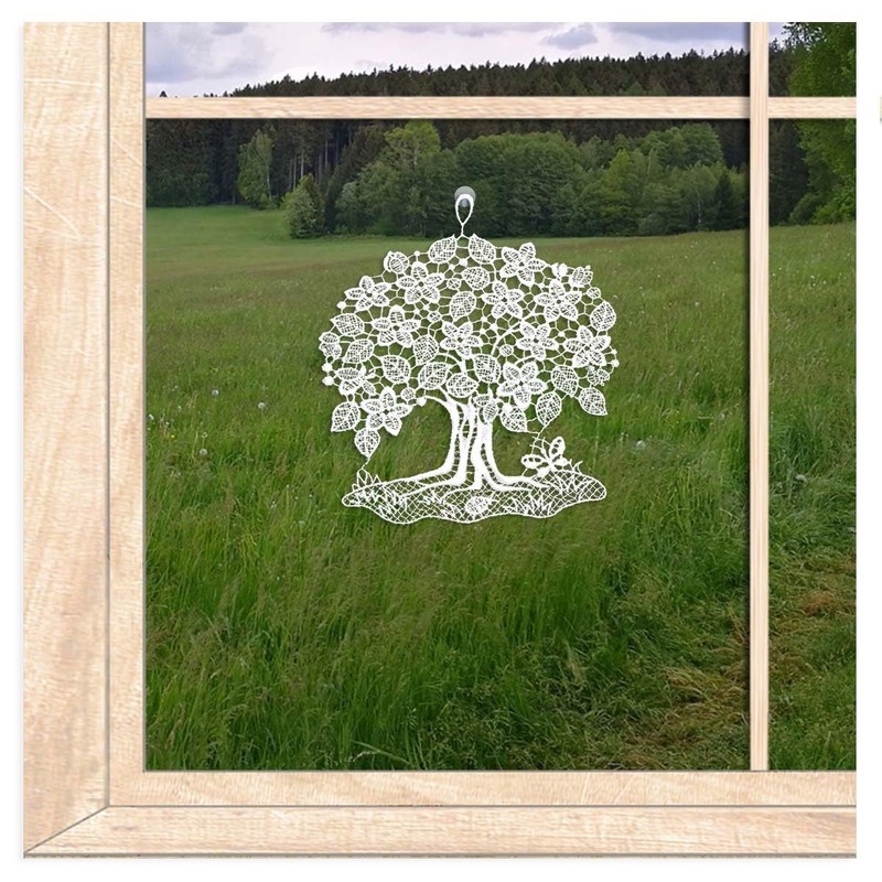 Set of 4 Window Stickers Four Seasons Trees High-Quality Window