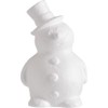 VBS Styrofoam Approx. 17 cm Hat White Christmas Snowman Craft