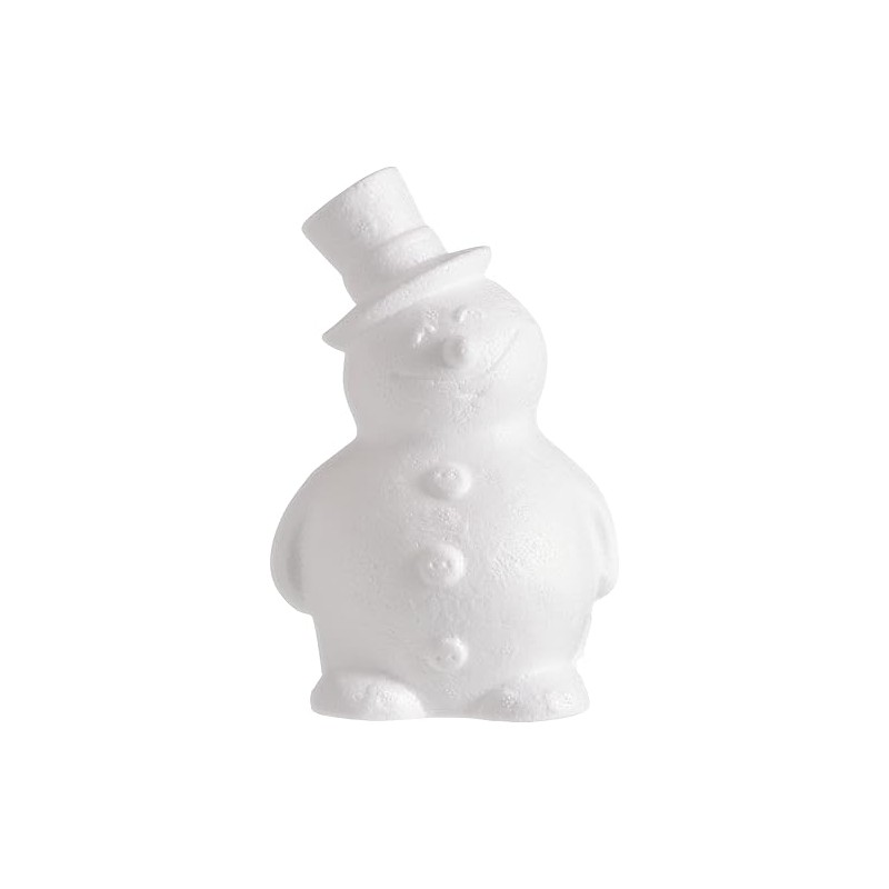 VBS Styrofoam Approx. 17 cm Hat White Christmas Snowman Craft