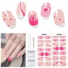 Semi Cured Gel Nail Strips, 28 pcs Gel Nail Strips