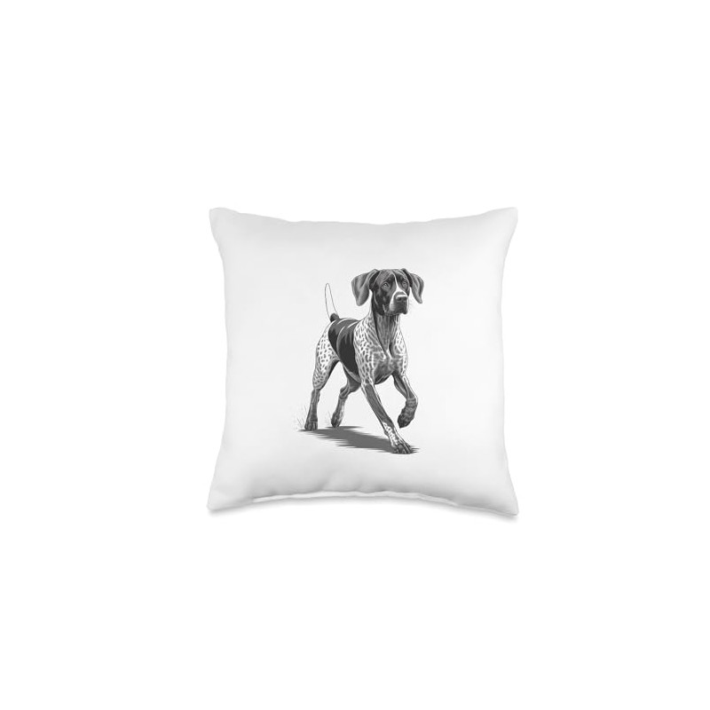 GSP German Shorthaired Pointer Hunting Dog Throw Pillow