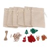 24Pcs Christmas Advent Calendar Drawstring Bags Reusable Hanging Countdown Pouch