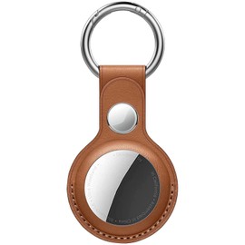 Digicharge Schutzhülle aus PU-Leder für AirTags, Schlüsselfinder (Locator Tracker), AirTag Tracker-Abdeckung, AirTags Hülle Key Ring Case Cover mit Schlüsselanhänger, Wahl der Größe/Farbe