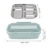 Lunch Box 3 Compartments 304 Stainless Steel Plastic Matching Spoon