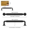 Amerdeco 10 Pack Matte Black Cabinet Pulls 5 Inch(128mm) Hole