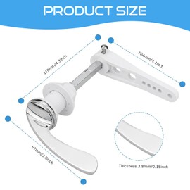 Esteopt Toilet Flush Handle Replacement,Alloy Toilet Handles Flush Lever,Toilet Flush Tank Lever,Universal Toilet Flush Handle,Alloy Toilet Handles,Toilet Cistern Flush Handle with Chain