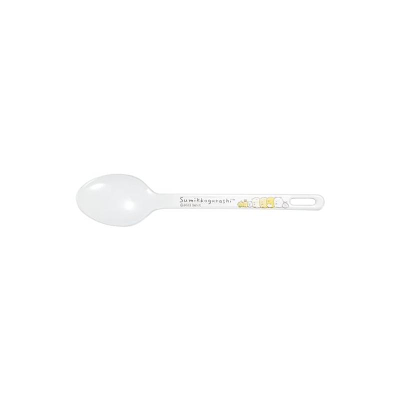 Horo Sumikko Gurashi Enameled Dessert Spoon, White, Size: Approx. W3.8