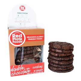 Red Plate Foods Double Chocolate Cookie, Delicious Allergy Friendly Food, Vegan, Non Gmo, Vegetarian, Free From Tree Nuts, 10.5Count (Pack Of 6)