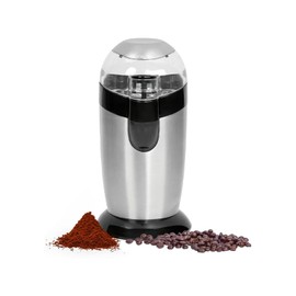 Avilia Trita Caffè Elettrico con Lame in Acciaio Inox e Contenitore Igienico - Macinacaffè per Caffè Fresco e Aromatico, 120W