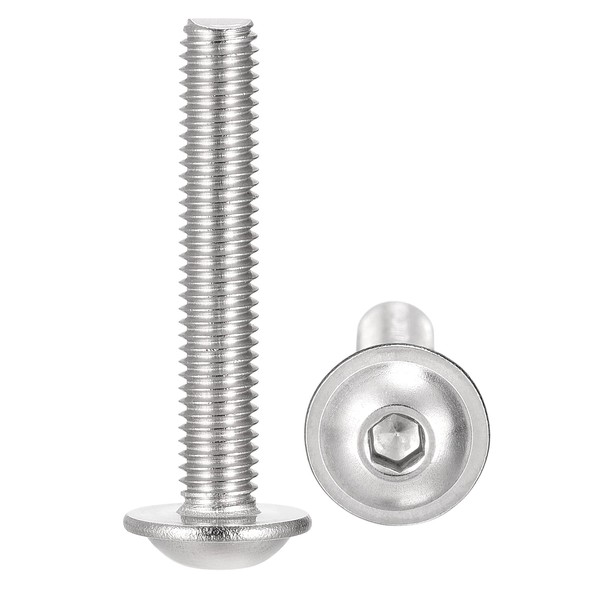 uxcell Flanged Button Head Screw, Socket Cap Screw, Fastener Bolt,