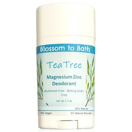 Tea Tree Magnesium Zinc Deodorant (2.7 ounce) - Pure Essential Oil Fragrance - Lasts All Day with an Invigoratingly Clean Scent