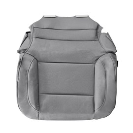 Zieichy Driver or Passenger Side Bottom Perforated Leather Seat Cover Gray Compatible with Chevy Suburban Silverado Tahoe GMC Sierra 2500 3500 2014 2015 2016 2017 2018 2019