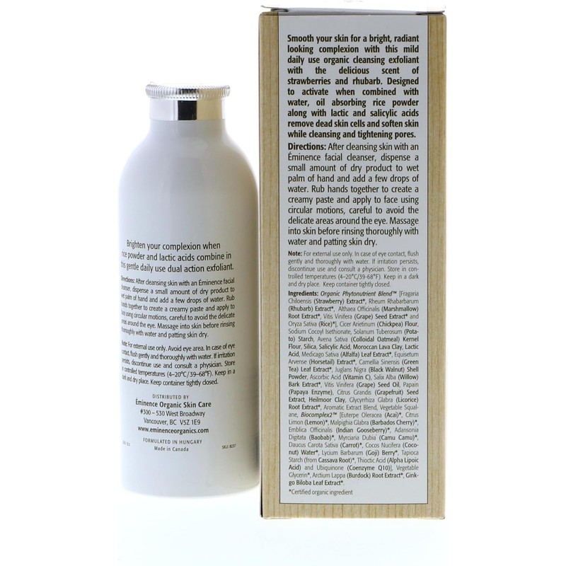 Strawberry Rhubarb Dermafoliant With Lactic Acid by Eminence for Unisex