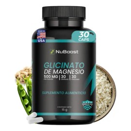 Glicinato De Magnesio Nuboost 500 Mg 30 Cápsulas