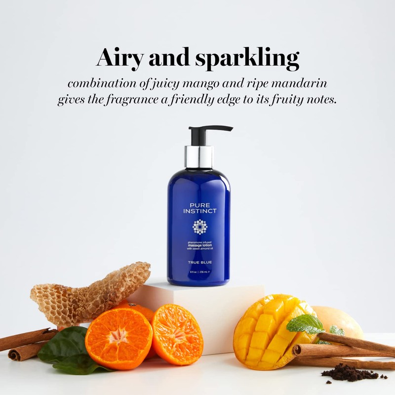 Pure Instinct Pheromone Massage Lotion True Blue 8oz
