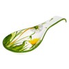 Lashuma Handmade Spoon Holder Ceramic Spoon Rest Dandelion Cutlery Tray