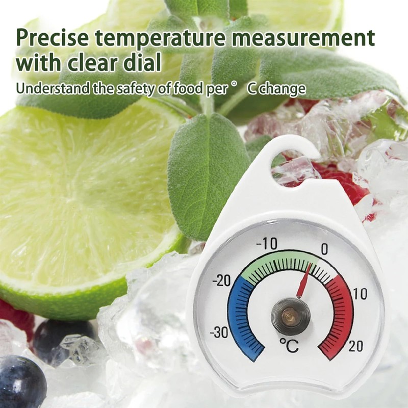 2 Pcs Fridge Freezer Thermometer, Dial Refrigerator Thermometer, Fridge Analogue