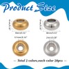 CRAFTYMELODY 40Pcs Stainless Steel Stopper Beads Gold Silver Rondelle Slider