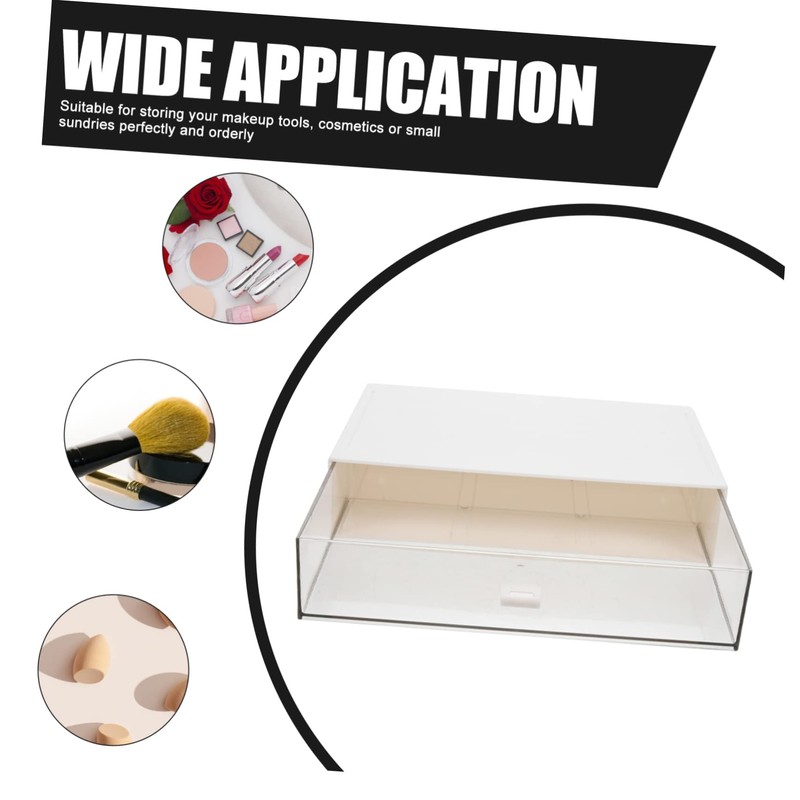 STOBOK Plastic Cosmetics Storage Box Desktop Drawer- Sundries Storage Holder