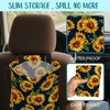 Car Trash Bag Abstract Yellow Sunflowers Hanging Drawstring Car Organizer